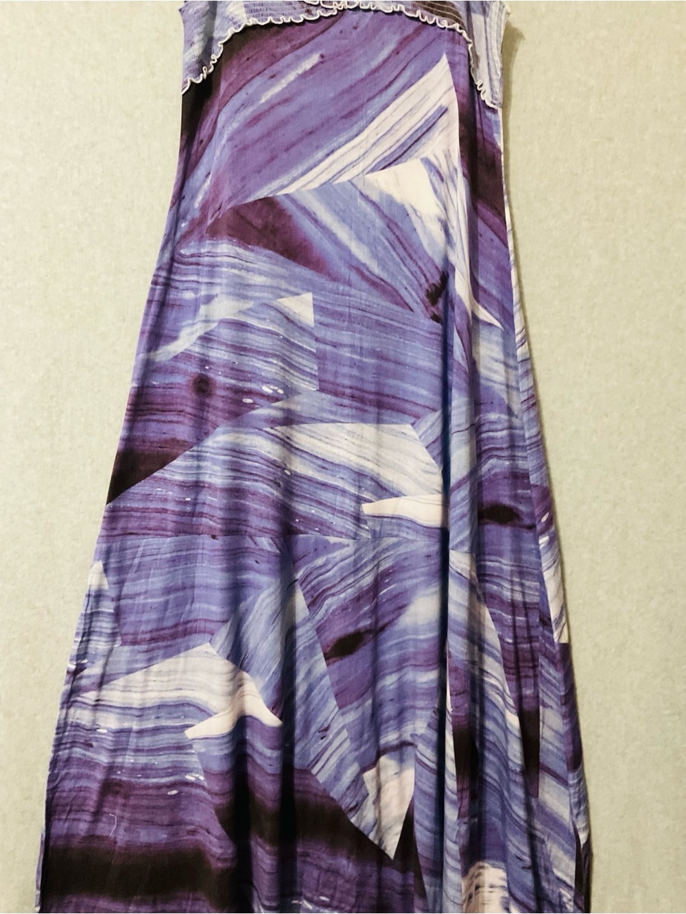 Soft Surrounding Purple Marble Print Sleeveless Maxi Dress SZ L - Picture 3 of 11